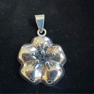 STERLING SILVER 925 MEXICO FLOWER PENDANT 11.2g